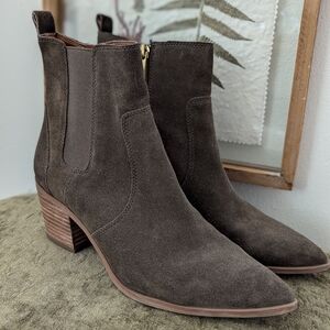 Franco Sarto Women's Brown Suede Ankle Boots